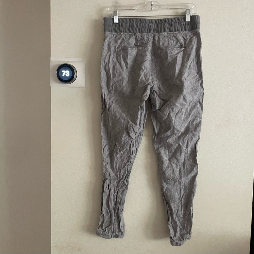 Athleta Linen Gray Jogger Elastic Waistband size 4